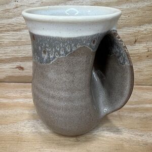 Clay in Motion Handwarmer Mug Right Handed Riverstone Signed Neher 2020 USA